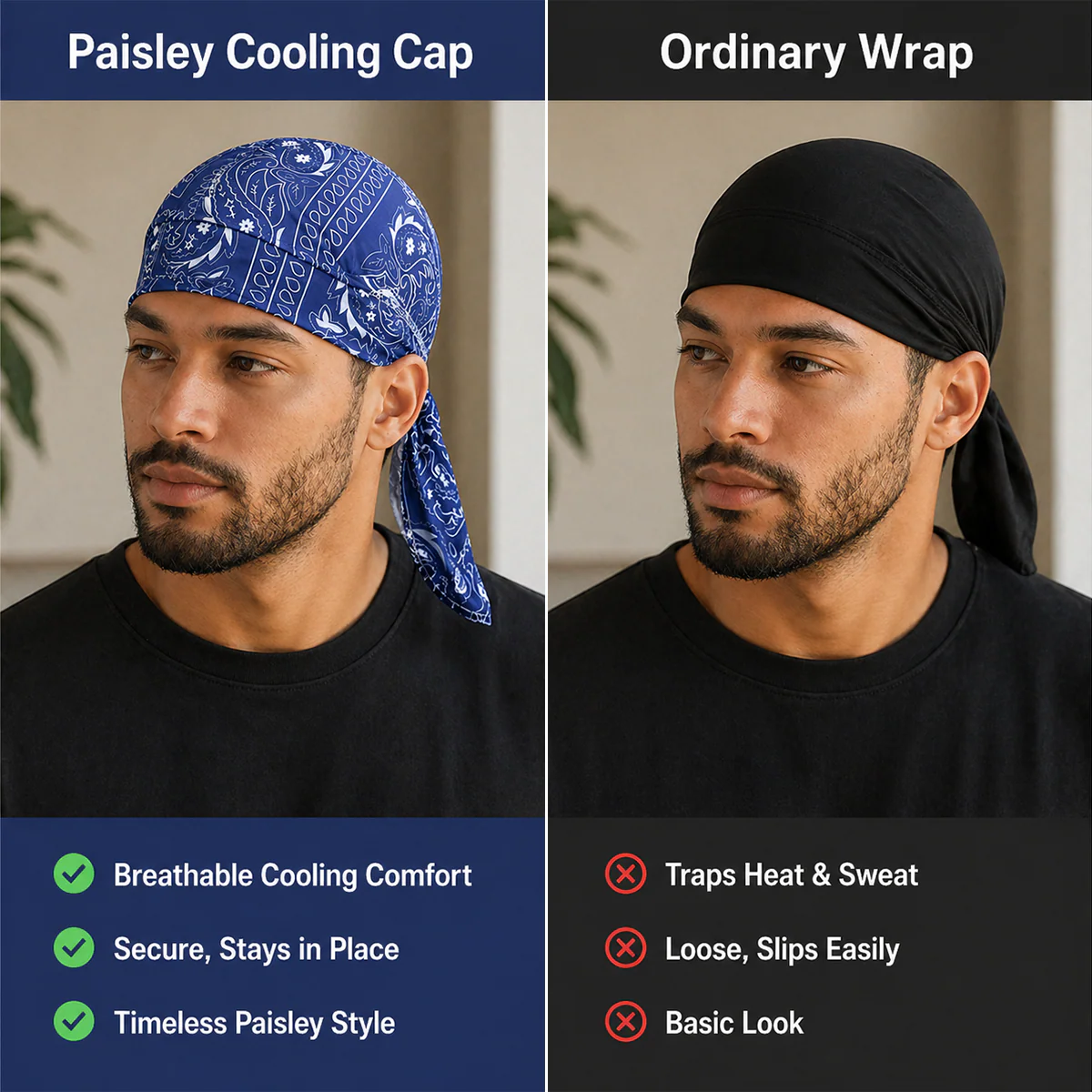 Paisley Cooling Headscarf Cap - Image 2