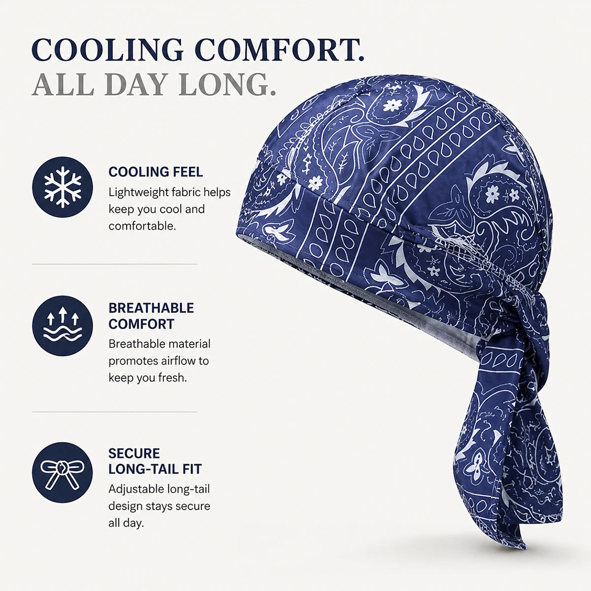 Paisley Cooling Headscarf Cap - Image 4