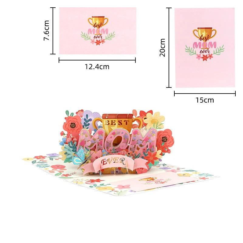 Paper Love Mother's Day Card, Happy Mothers Day Pop Up Card 3D Design - Image 5