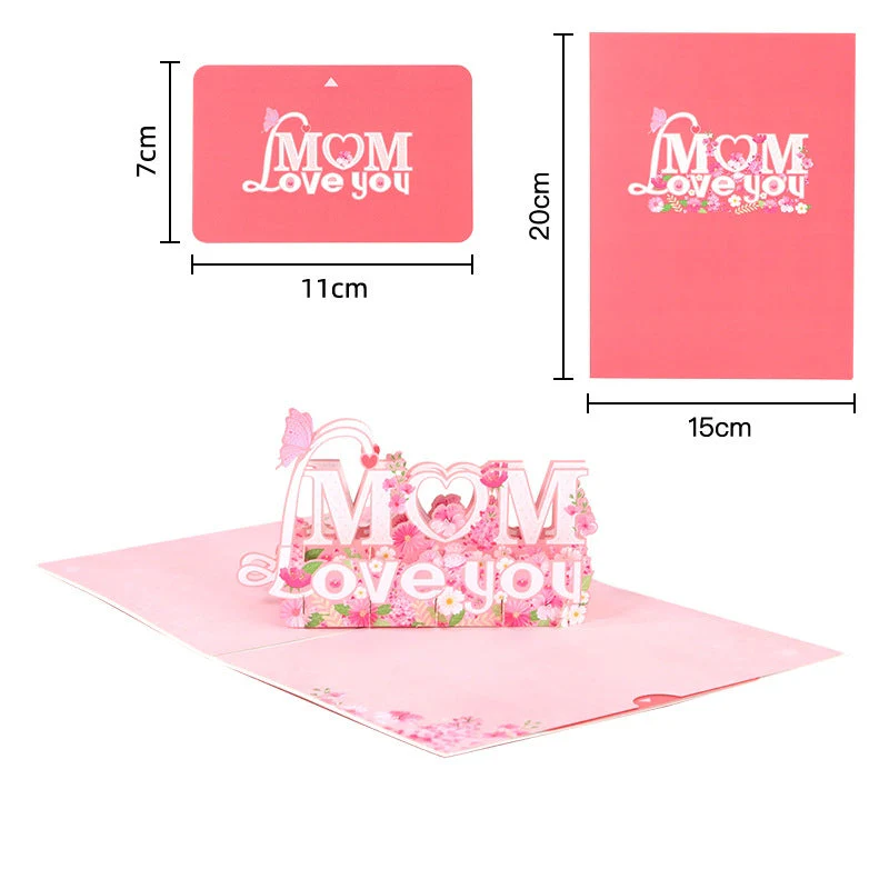 Paper Love Mother's Day Card, Happy Mothers Day Pop Up Card 3D Design - Image 6