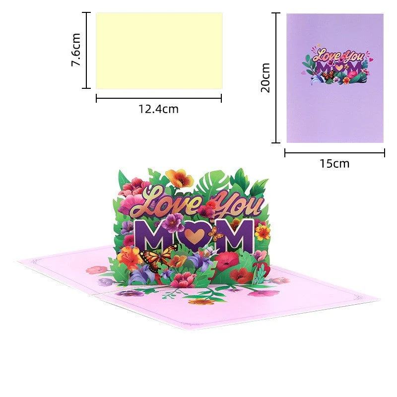 Paper Love Mother's Day Card, Happy Mothers Day Pop Up Card 3D Design - Image 8