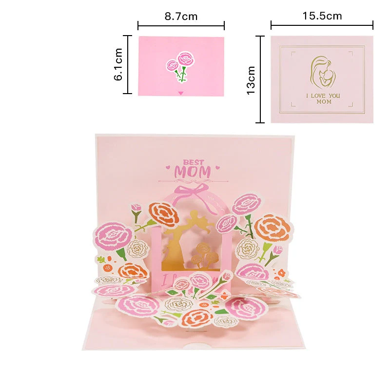 Paper Love Mother's Day Card, Happy Mothers Day Pop Up Card 3D Design - Image 9