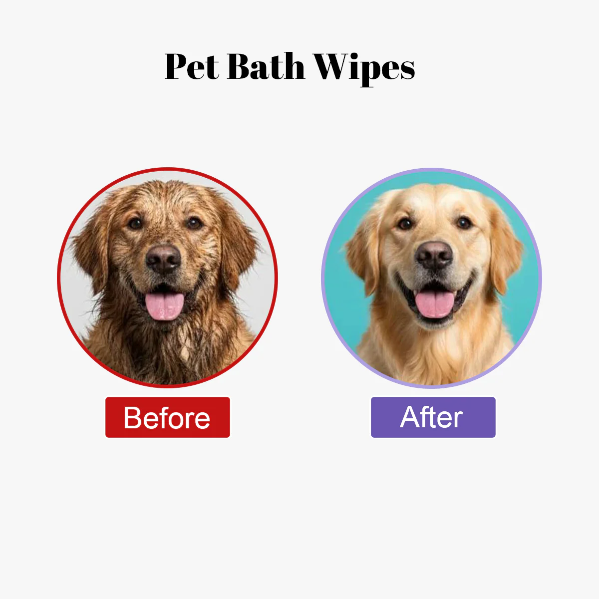 Pet Cleaning Glove Wipes: No-Rinse Waterless Bath (6/12/20 Pack) - Image 4