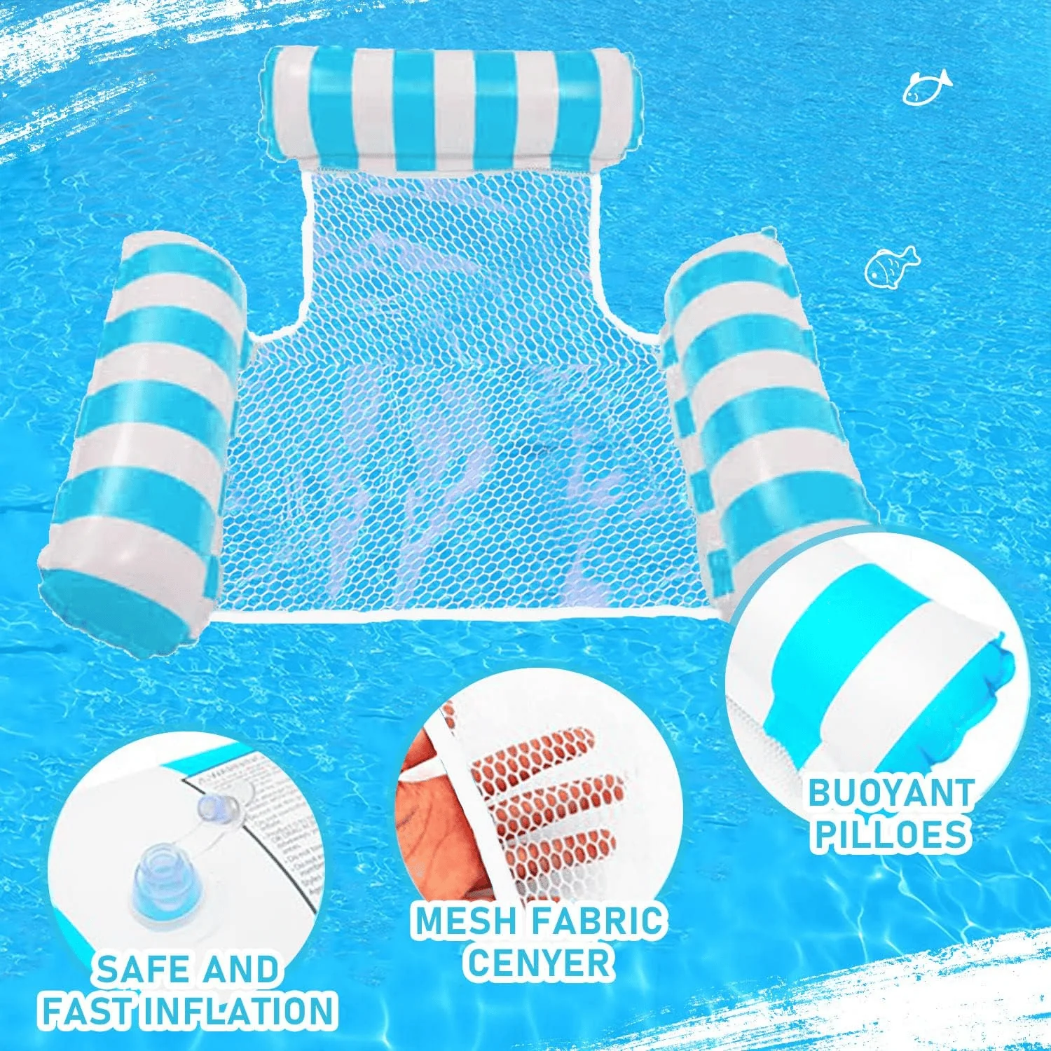 4 Tube Inflatable Pool Float Hammock: Your Ultimate Summer Relaxation Essential - Image 5
