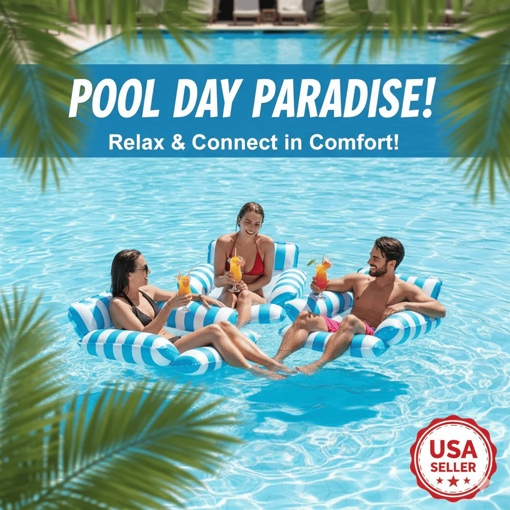 4 Tube Inflatable Pool Float Hammock: Your Ultimate Summer Relaxation Essential - Image 9
