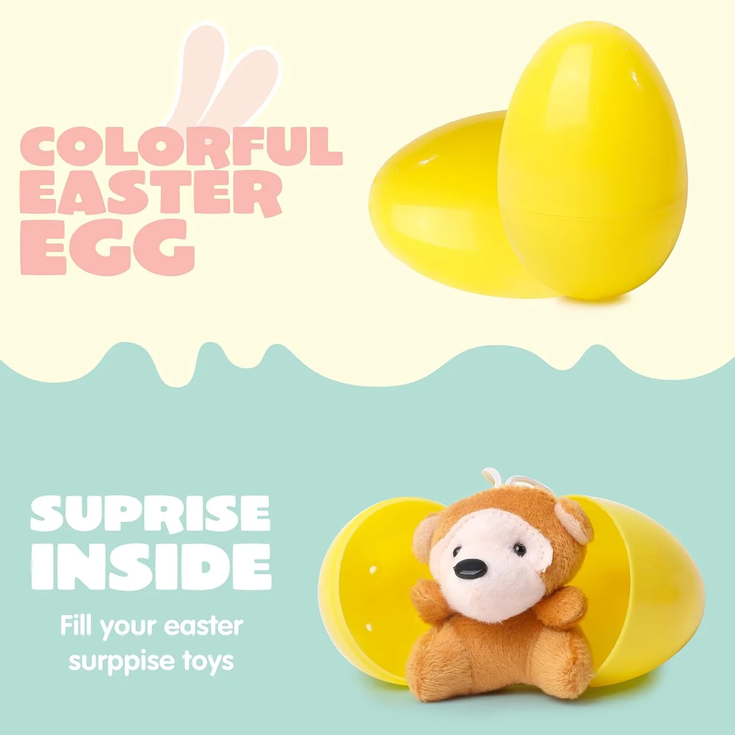 12/24/36 Pcs Prefilled Easter Eggs, Filled with Plush Animal Toys - Image 4