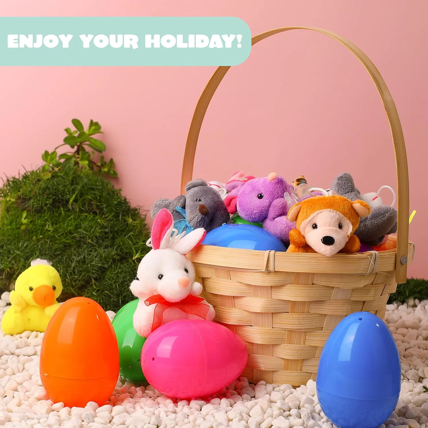 12/24/36 Pcs Prefilled Easter Eggs, Filled with Plush Animal Toys - Image 5