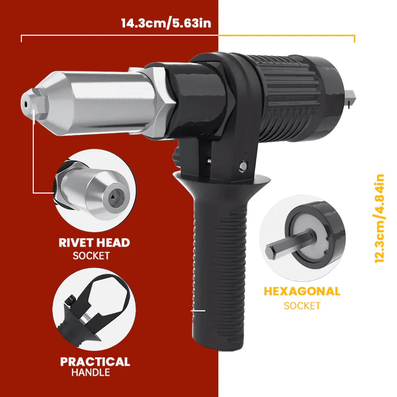 Pro-Grade Electric Rivet Gun Adapter – Turn Your Drill into a Riveting Beast - Image 8
