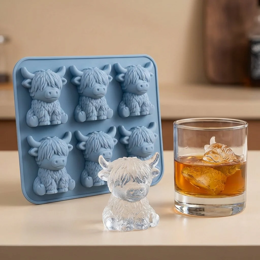 🐇🐰 Mini Highland Cow/Rabbit Ice Cube Mold – Cute 3D Ice for Drinks, Parties & Gifts - Image 2