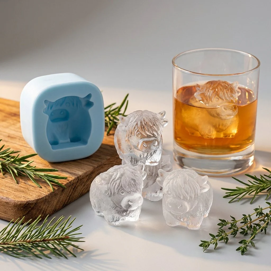 🐇🐰 Mini Highland Cow/Rabbit Ice Cube Mold – Cute 3D Ice for Drinks, Parties & Gifts - Image 3