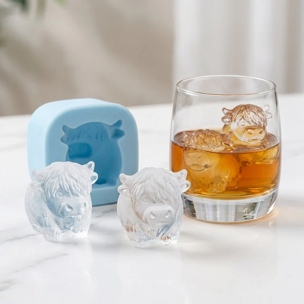 🐇🐰 Mini Highland Cow/Rabbit Ice Cube Mold – Cute 3D Ice for Drinks, Parties & Gifts - Image 5