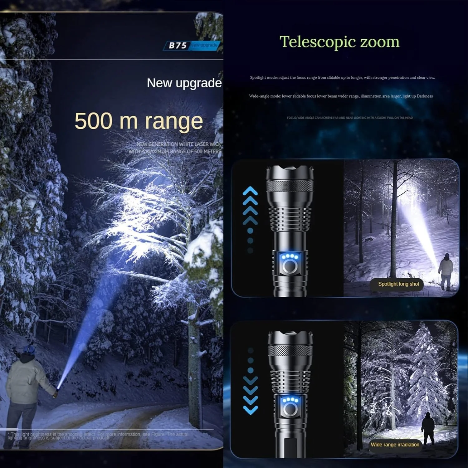 ✨Rechargeable LED Flashlight - High Lumen, Waterproof, Ultra Bright Flashlight for Emergencies - Image 5