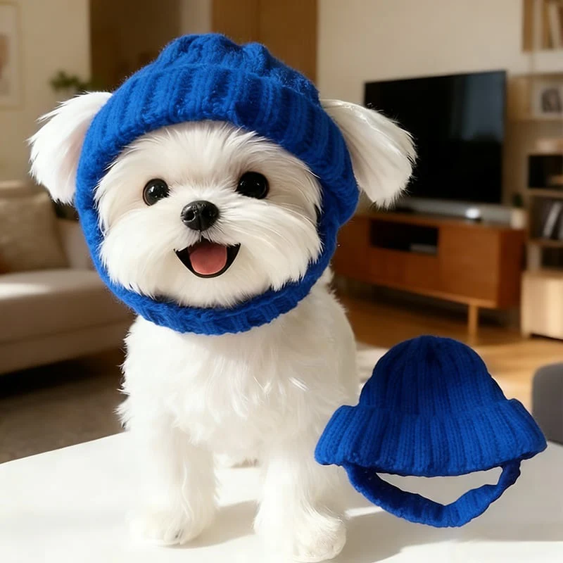 🔥 BUY 2 GET 1 FREE - 🐾Red Wool Knit Dog Beanie with Ear Flaps – Warm Winter Hat - Image 9