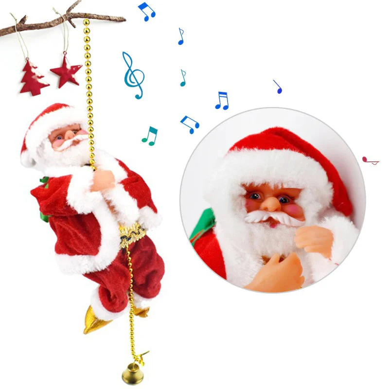 Santa Claus Up-and-Down Climbing Christmas Decor – Moving Holiday Ornament - Image 2