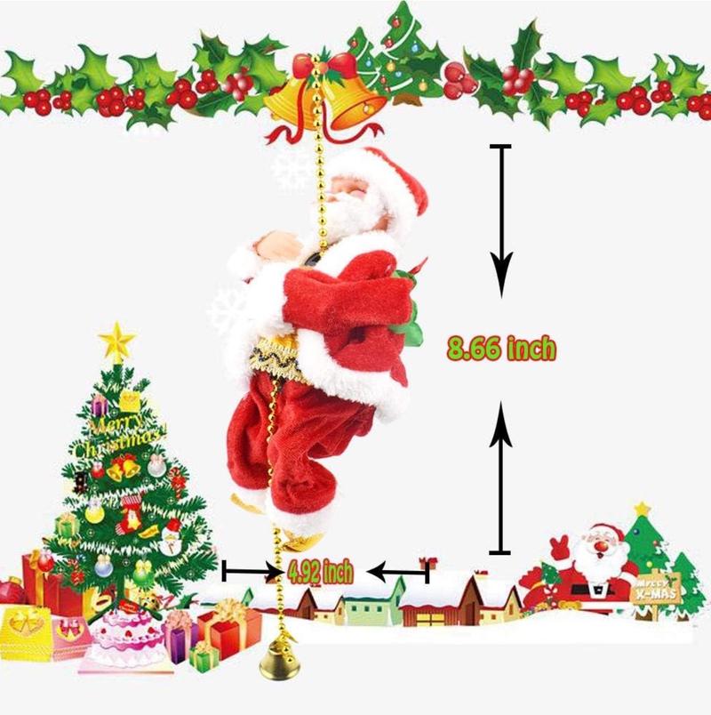 Santa Claus Up-and-Down Climbing Christmas Decor – Moving Holiday Ornament - Image 5