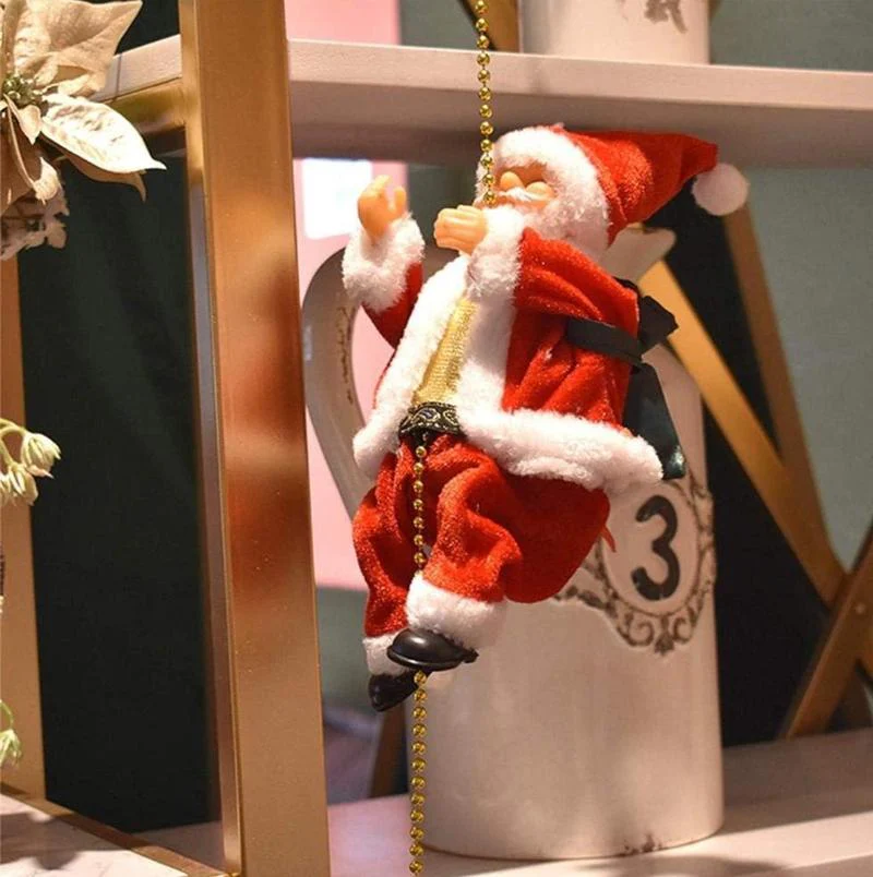 Santa Claus Up-and-Down Climbing Christmas Decor – Moving Holiday Ornament - Image 6
