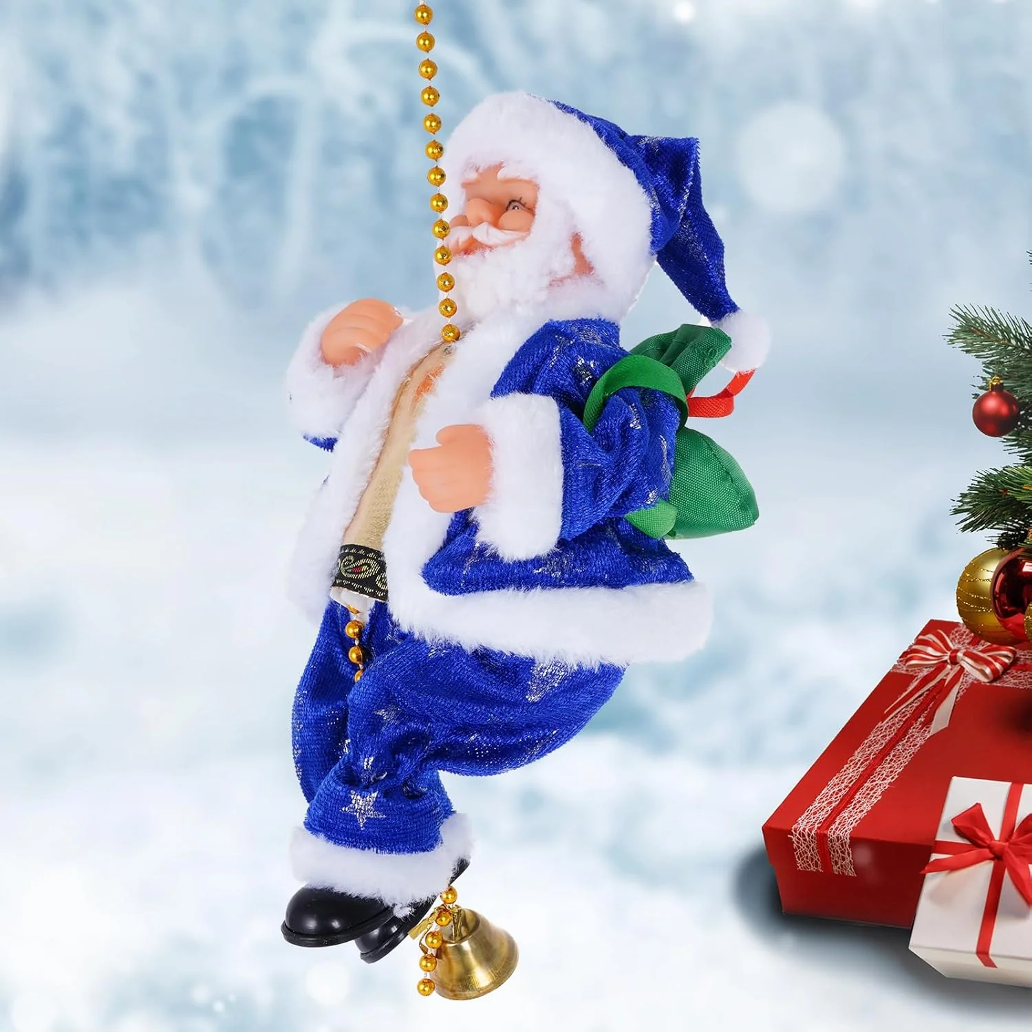 Santa Claus Up-and-Down Climbing Christmas Decor – Moving Holiday Ornament - Image 7