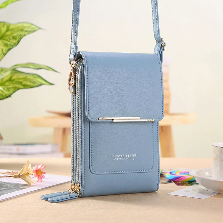 Simple And Elegant Women's Touchscreen Crossbody Phone Wallet - Image 11