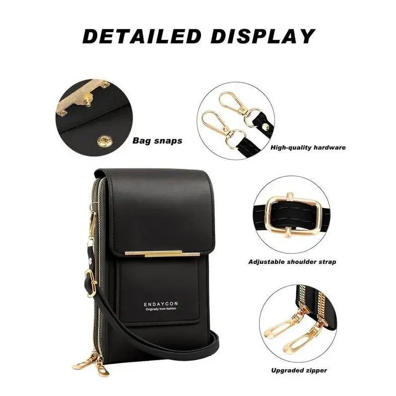 Simple And Elegant Women's Touchscreen Crossbody Phone Wallet - Image 6