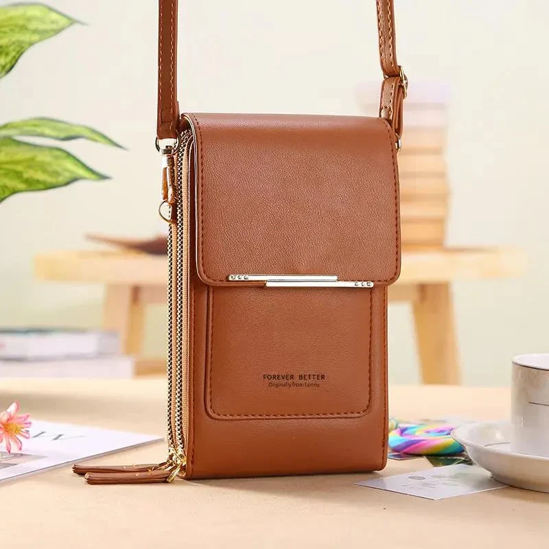 Simple And Elegant Women's Touchscreen Crossbody Phone Wallet - Image 9