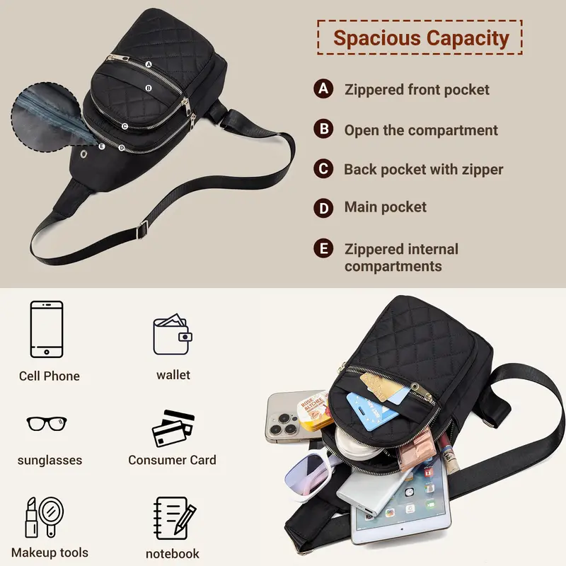 Small Crossbody Sling Bag – Lightweight Travel Daypack - Image 5