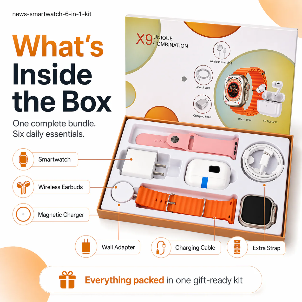 Smartwatch Set with Earbuds – One Set, Everything You Need - Image 2