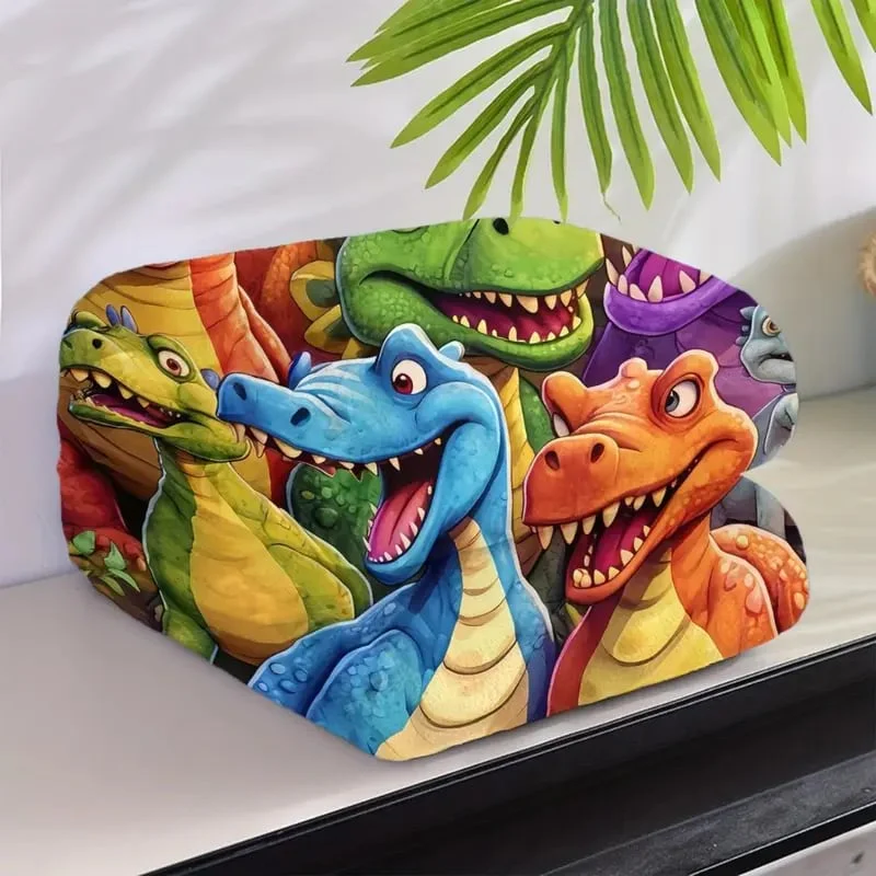 Cute Smiling Dinosaurs HD Digital Print Flannel - Image 5