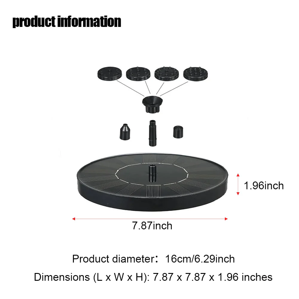 🌞 Solar Bird Bath Fountain Pump - Image 12