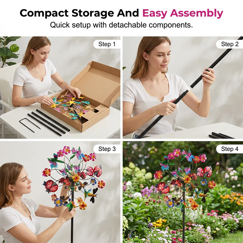 Solar-Powered Wind Spinner for Garden - Image 8