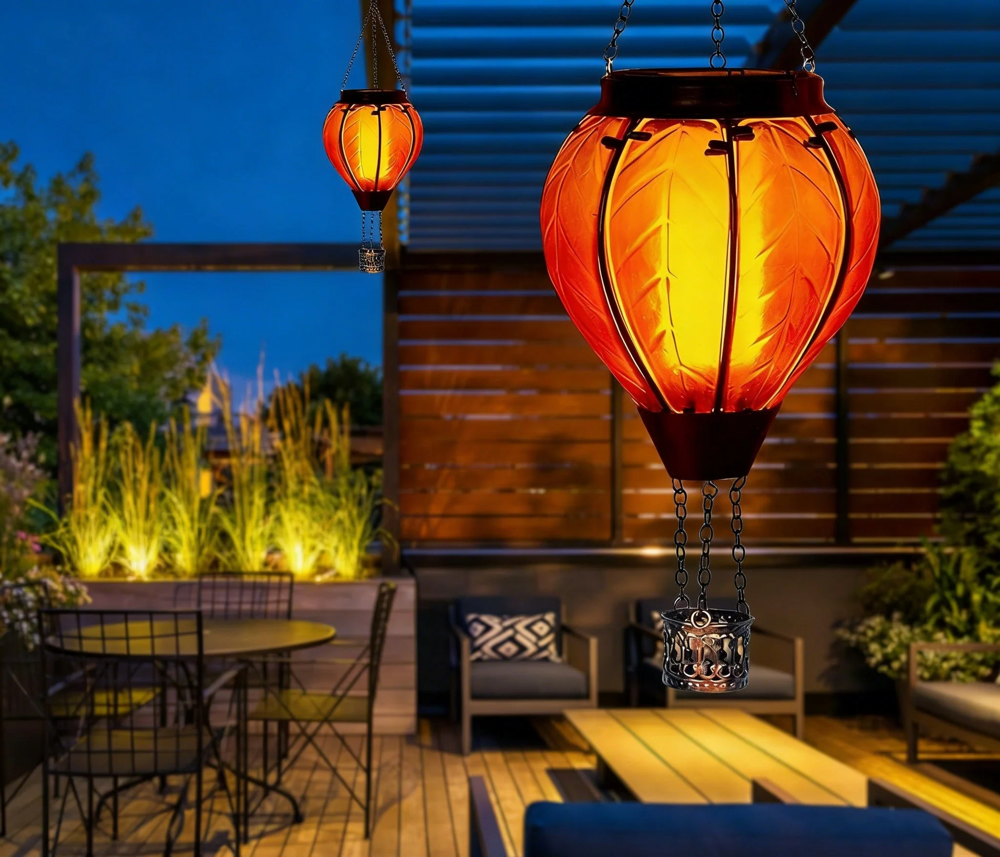 Solar Hanging Rainbow Balloon Lantern - Image 10