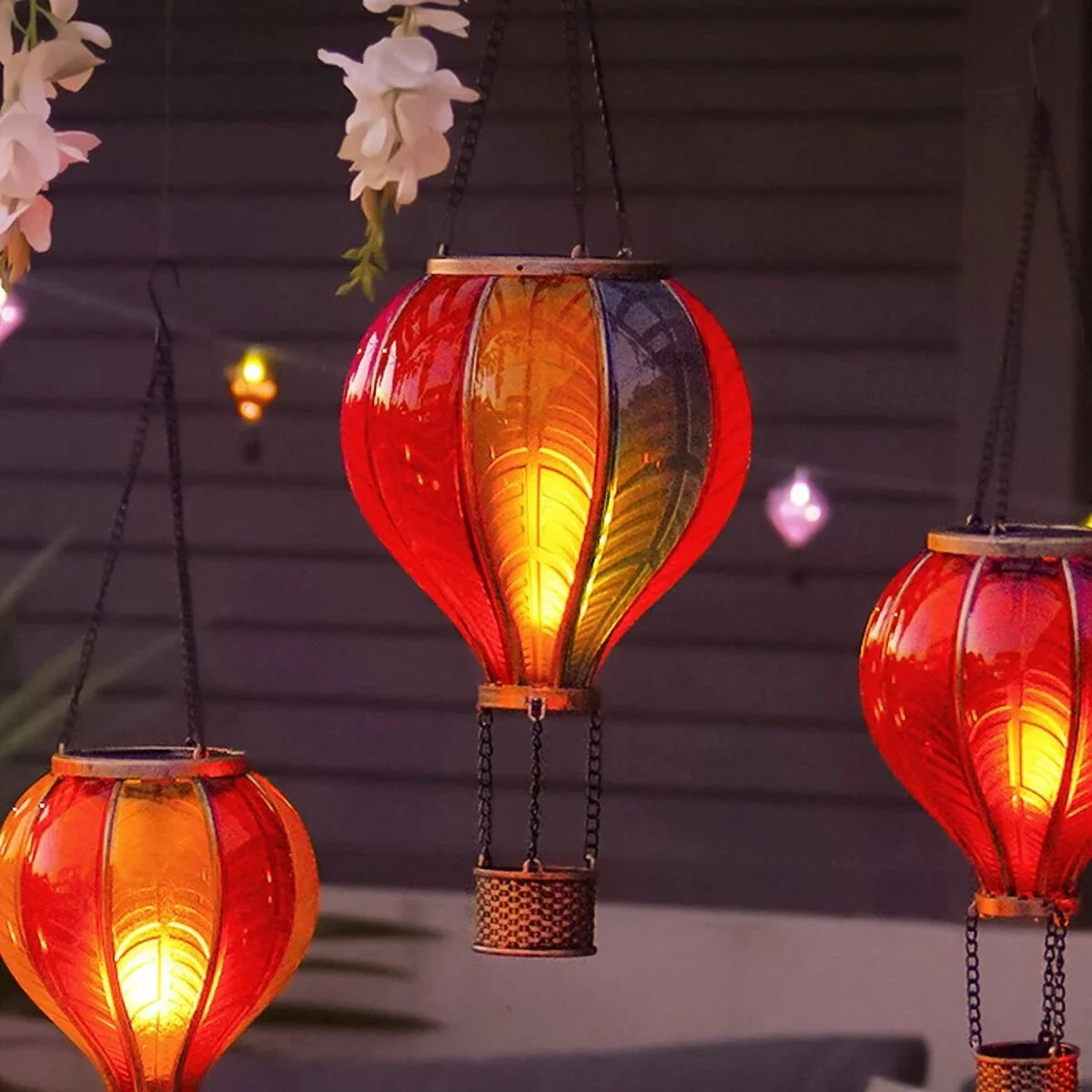 Solar Hanging Rainbow Balloon Lantern - Image 6