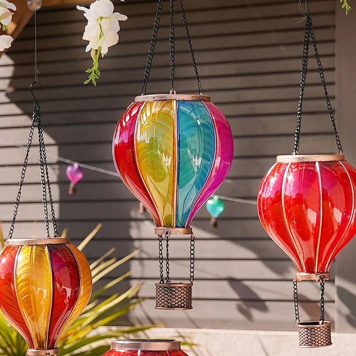 Solar Hanging Rainbow Balloon Lantern - Image 8