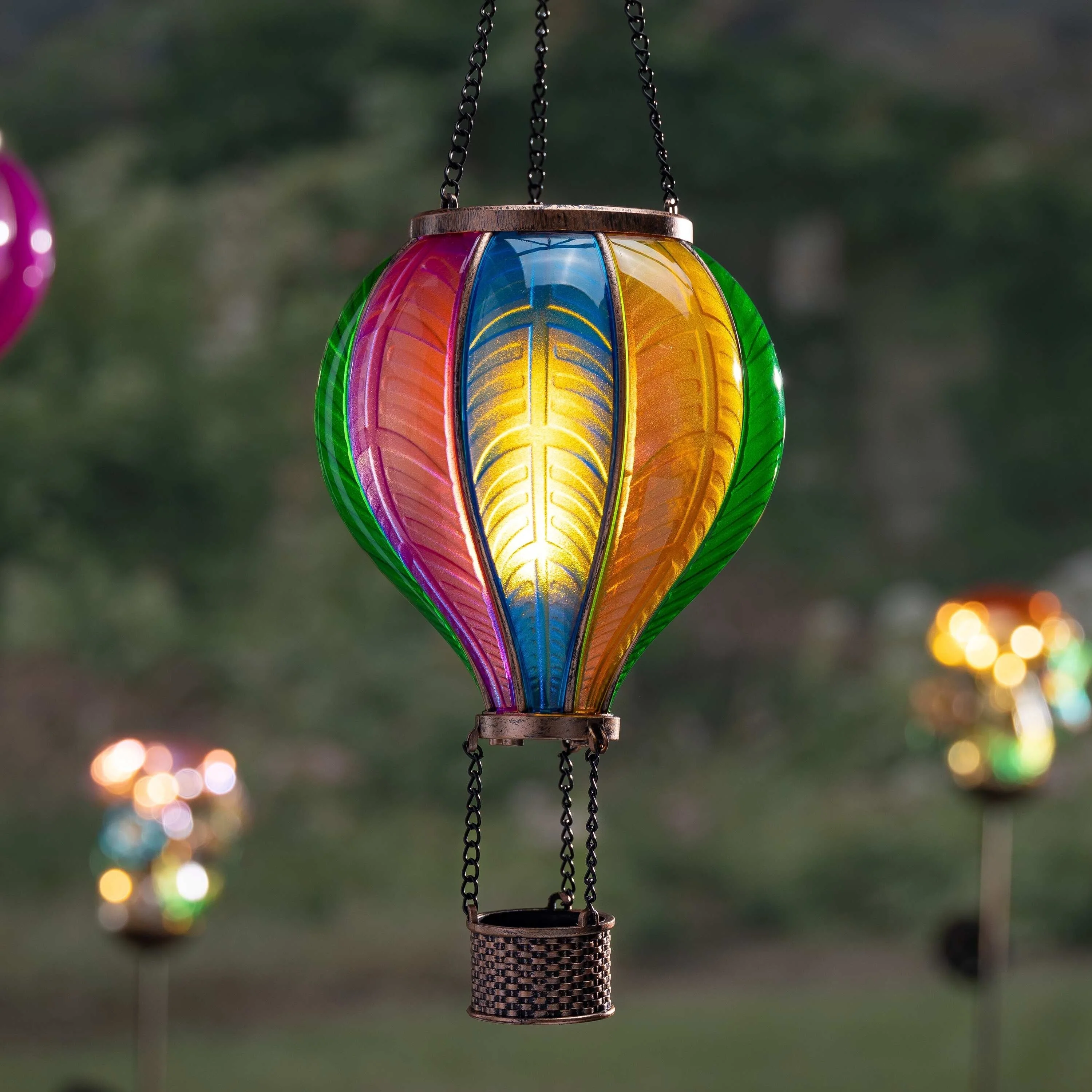 Solar Hanging Rainbow Balloon Lantern - Image 9
