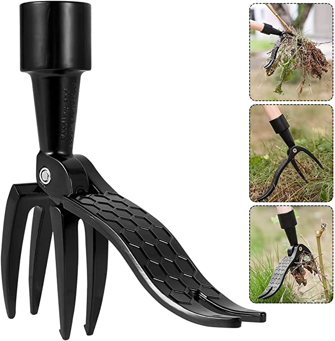 Stand Up Weed Puller Tool with 4-Claw Steel Head - Image 2