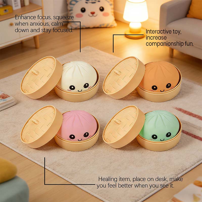 Ultra-Rare Rainbow Smiling Dumpling Squishy - Image 6