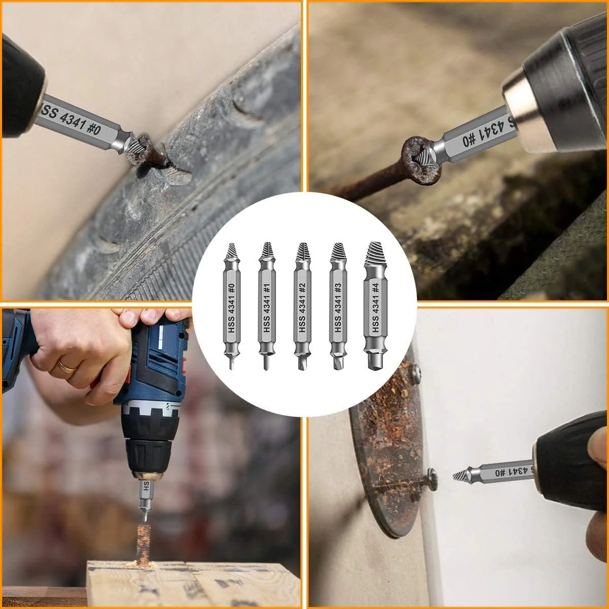 🛠️ Stripped Broken Screw Remover, 🔩6 Counts Set Easy Out Bolt Extractor - Image 6