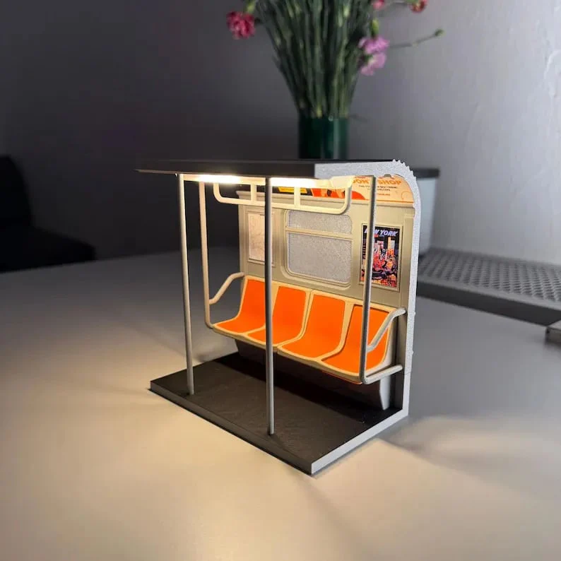 Urban Train Cabin Lamp – Mini Commuter Style Ambient Desk Light - Image 3