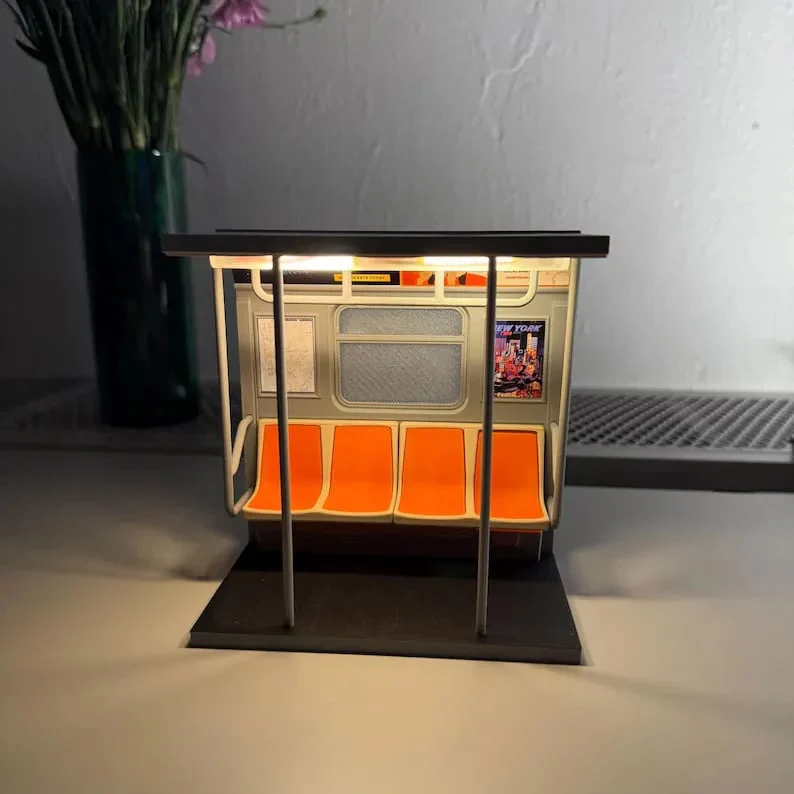 Urban Train Cabin Lamp – Mini Commuter Style Ambient Desk Light - Image 4