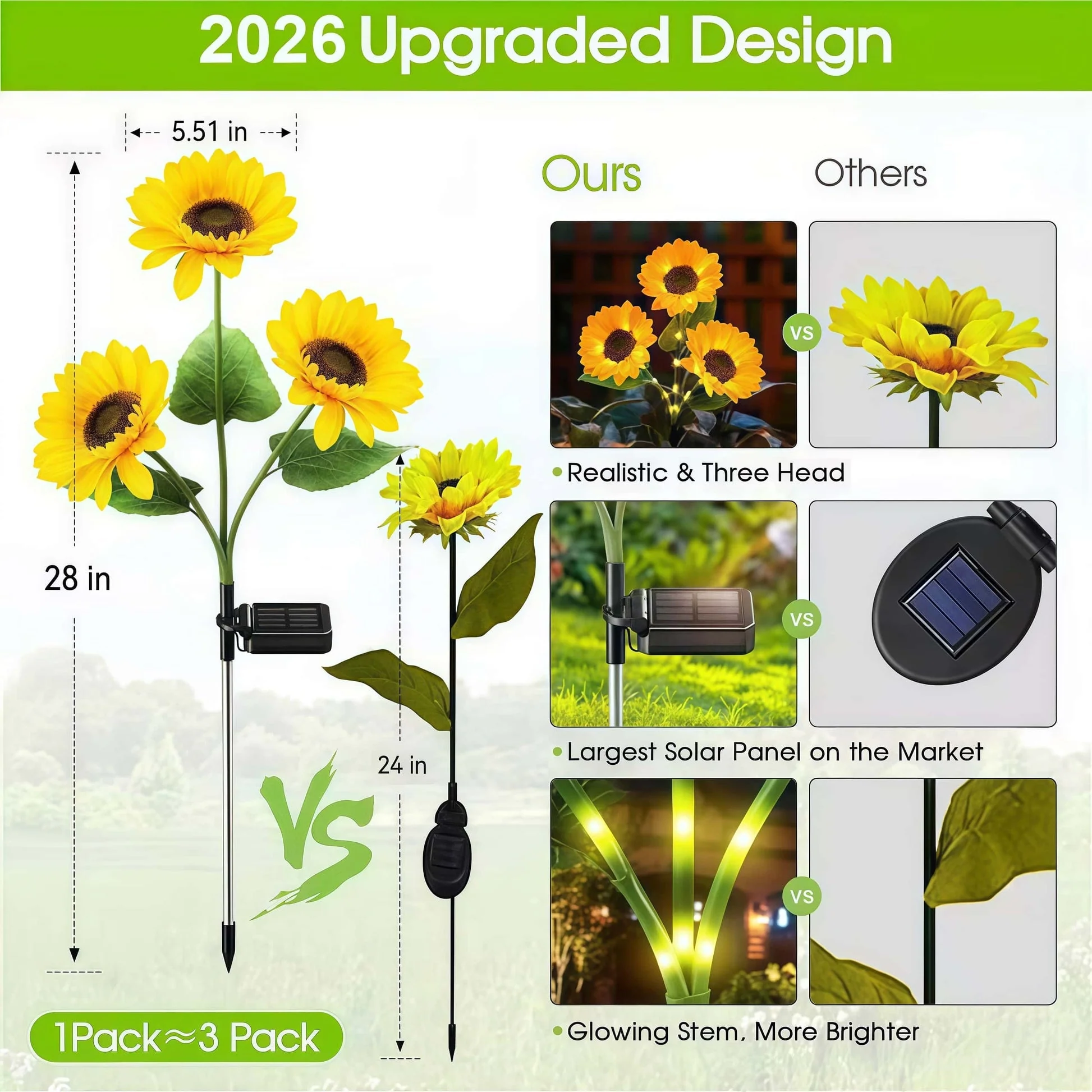 🌻Sunflower Solar Powered Lights for Garden - Image 11