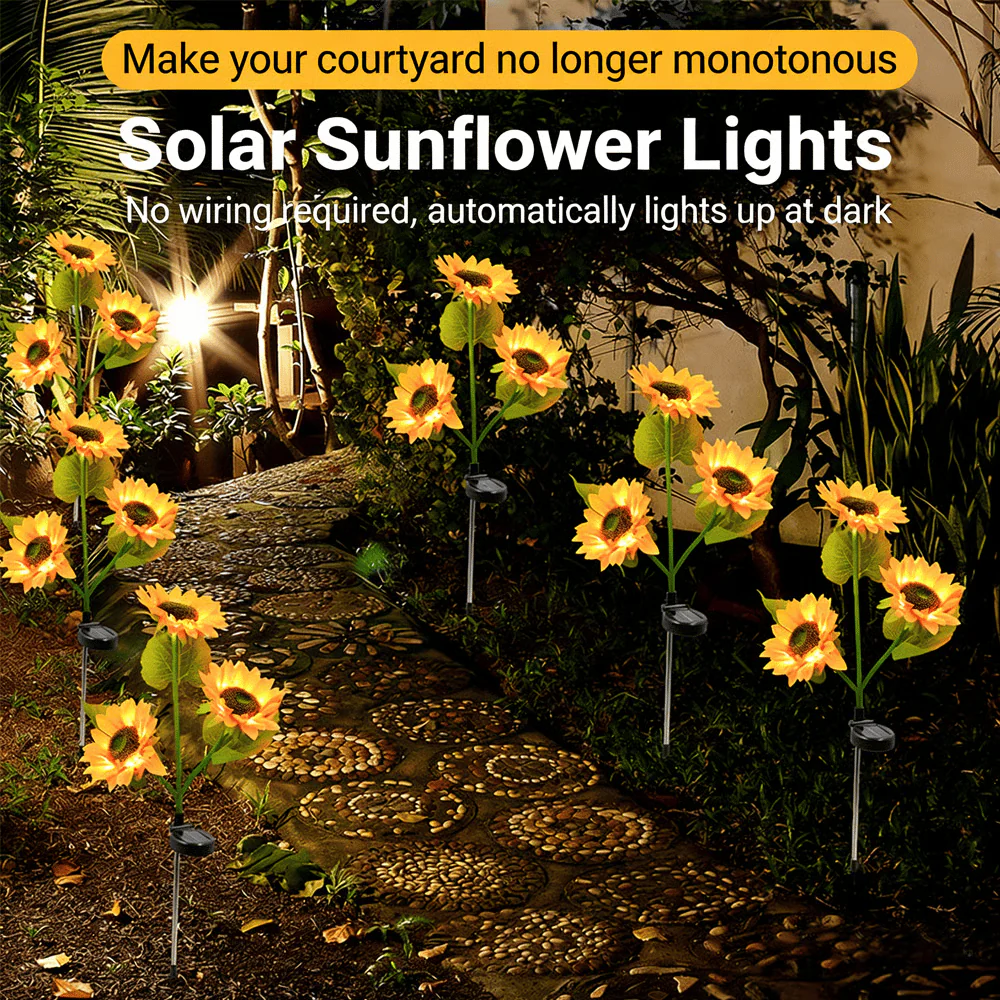 🌻Sunflower Solar Powered Lights for Garden - Image 4