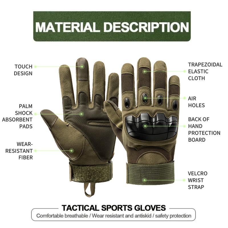 🔥Tactical Full Finger Gloves with Soft Knuckle Protection - Image 8