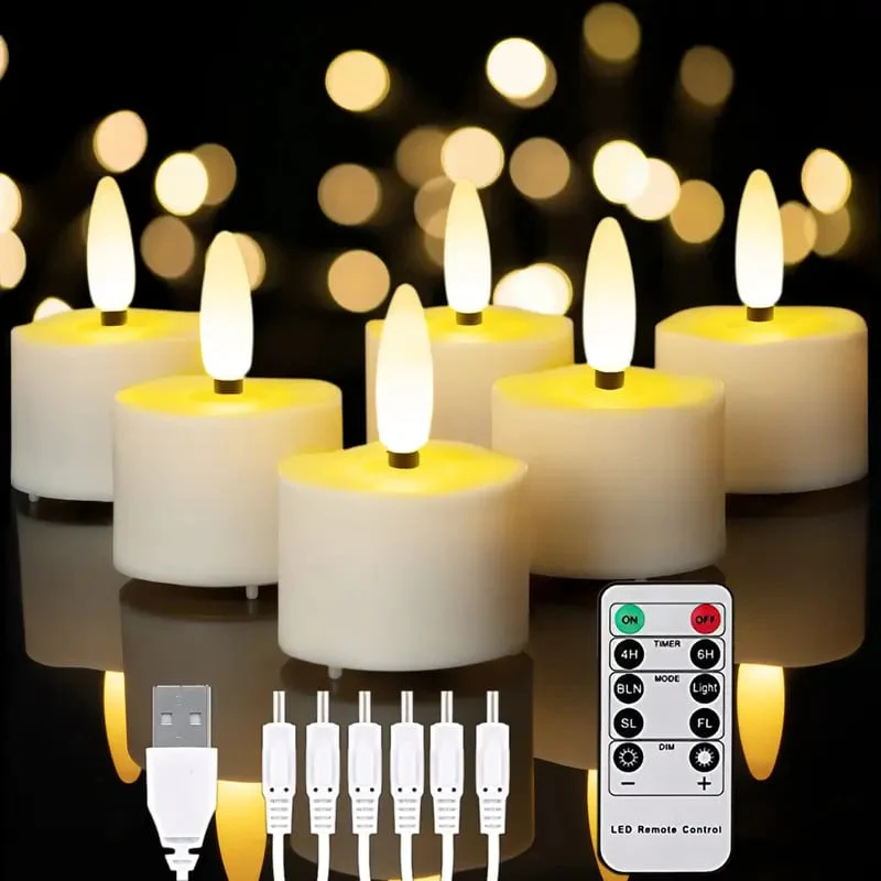 🔥 The Last Tea Lights You’ll Ever Need (6 Pack)— Rechargeable, Realistic & Remote-Controlled! - Image 14
