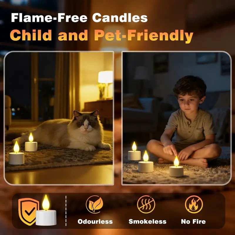 🔥 The Last Tea Lights You’ll Ever Need (6 Pack)— Rechargeable, Realistic & Remote-Controlled! - Image 3