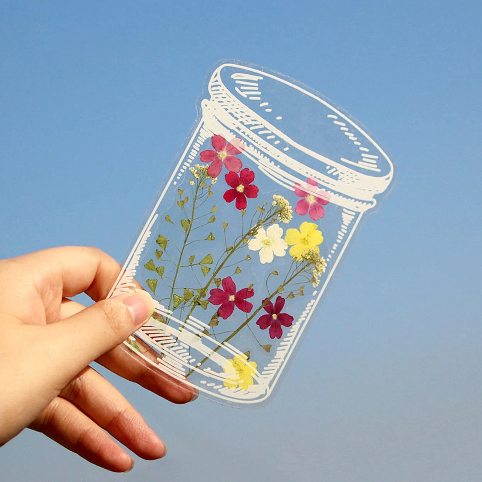 20pcs Transparent Dried Flower Bookmarks-DIY Gifts Bookmarks - Image 3