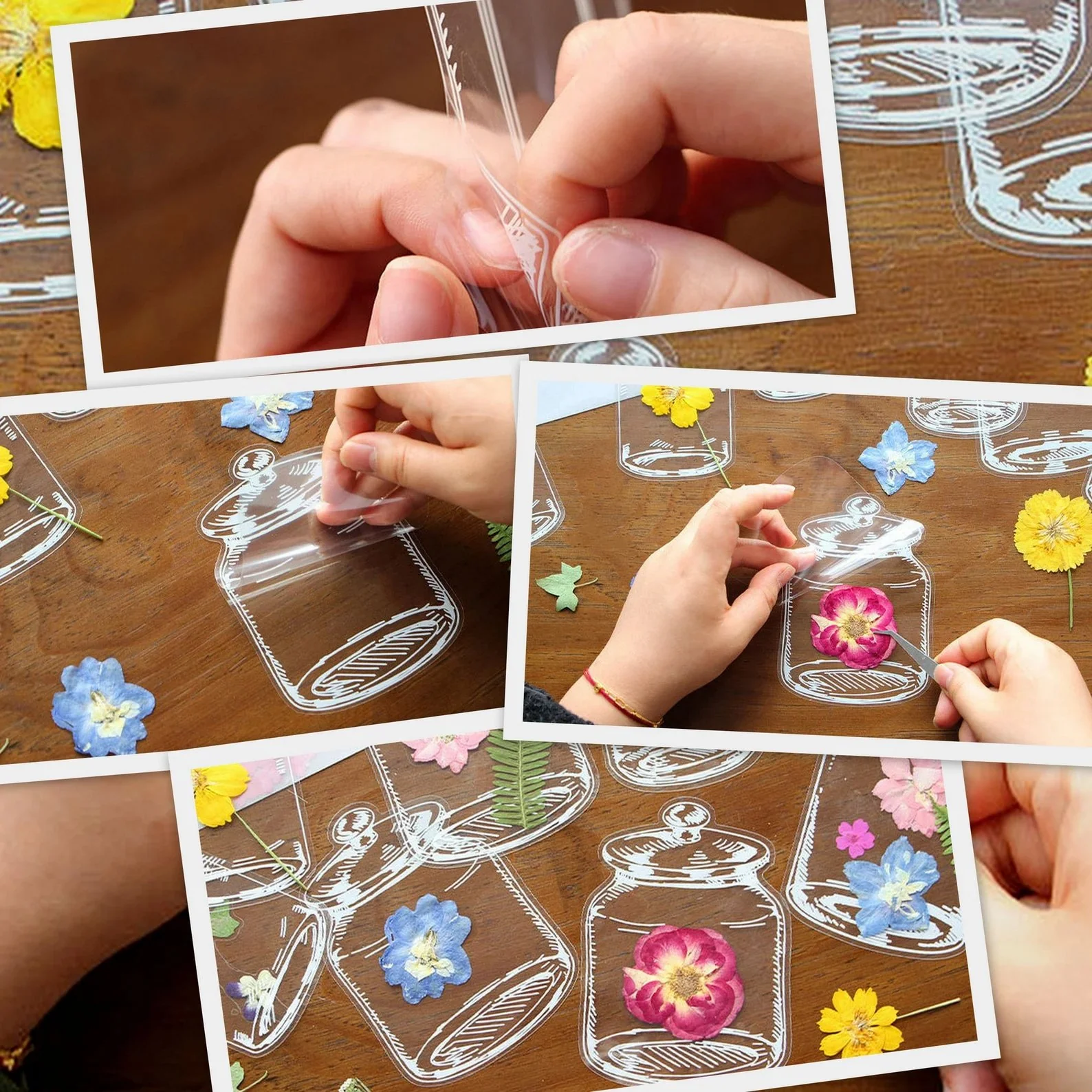 20pcs Transparent Dried Flower Bookmarks-DIY Gifts Bookmarks - Image 4