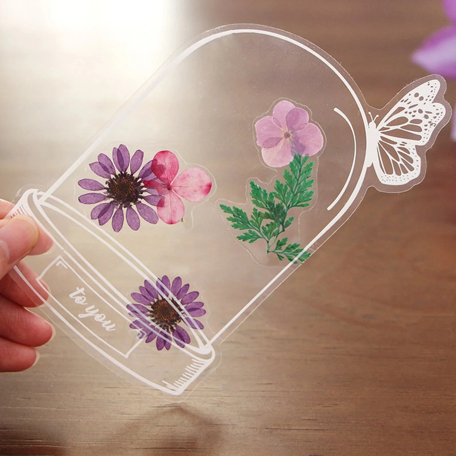 20pcs Transparent Dried Flower Bookmarks-DIY Gifts Bookmarks - Image 7