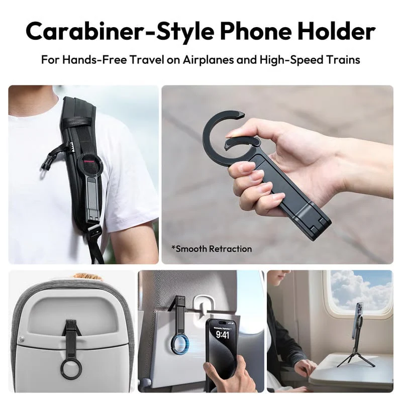 Magnetic Phone Tripod for iPhone â Portable Magsafe Holder with Strong Grip & Foldable Hook - Image 2