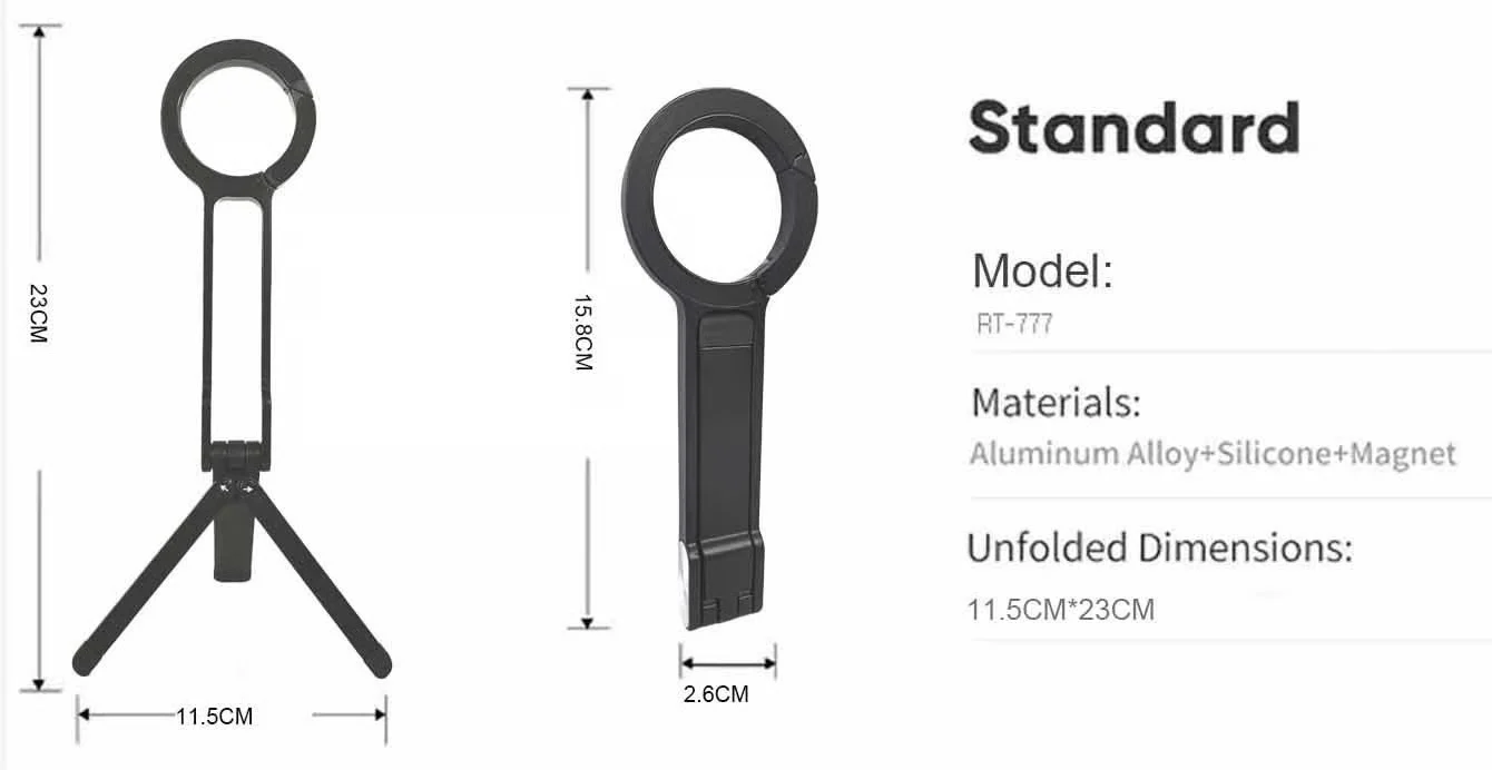 Magnetic Phone Tripod for iPhone â Portable Magsafe Holder with Strong Grip & Foldable Hook - Image 7