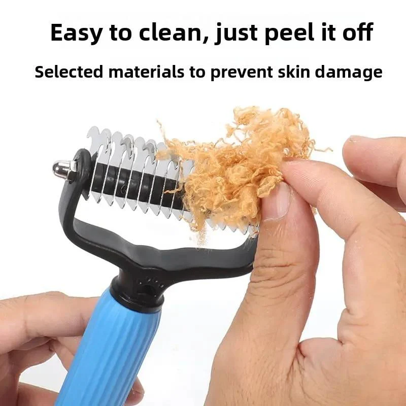 2-in-1 Pet Grooming Rake – Detangle, Deshed & Smooth Fur Easily - Image 3