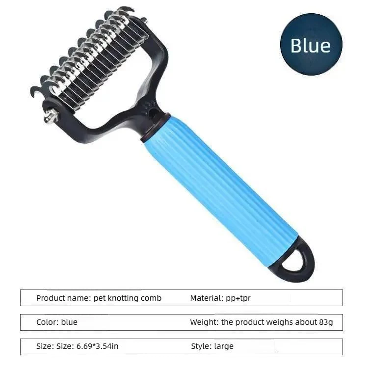 2-in-1 Pet Grooming Rake – Detangle, Deshed & Smooth Fur Easily - Image 4